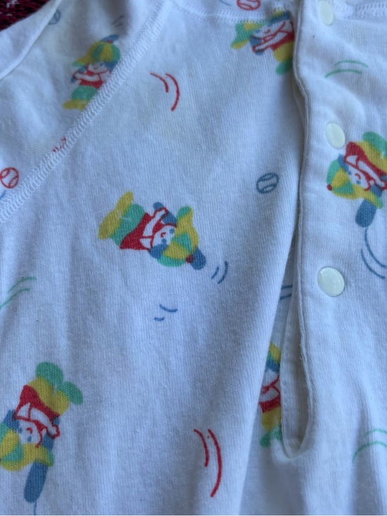 VINTAGE BASEBALL BOY GRAPHIC PRINT ONE PIECE SLEEPER SIZE 12 MONTHS - Picture 6 of 6